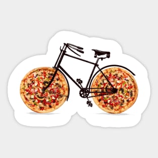 pizza bicycle Sticker